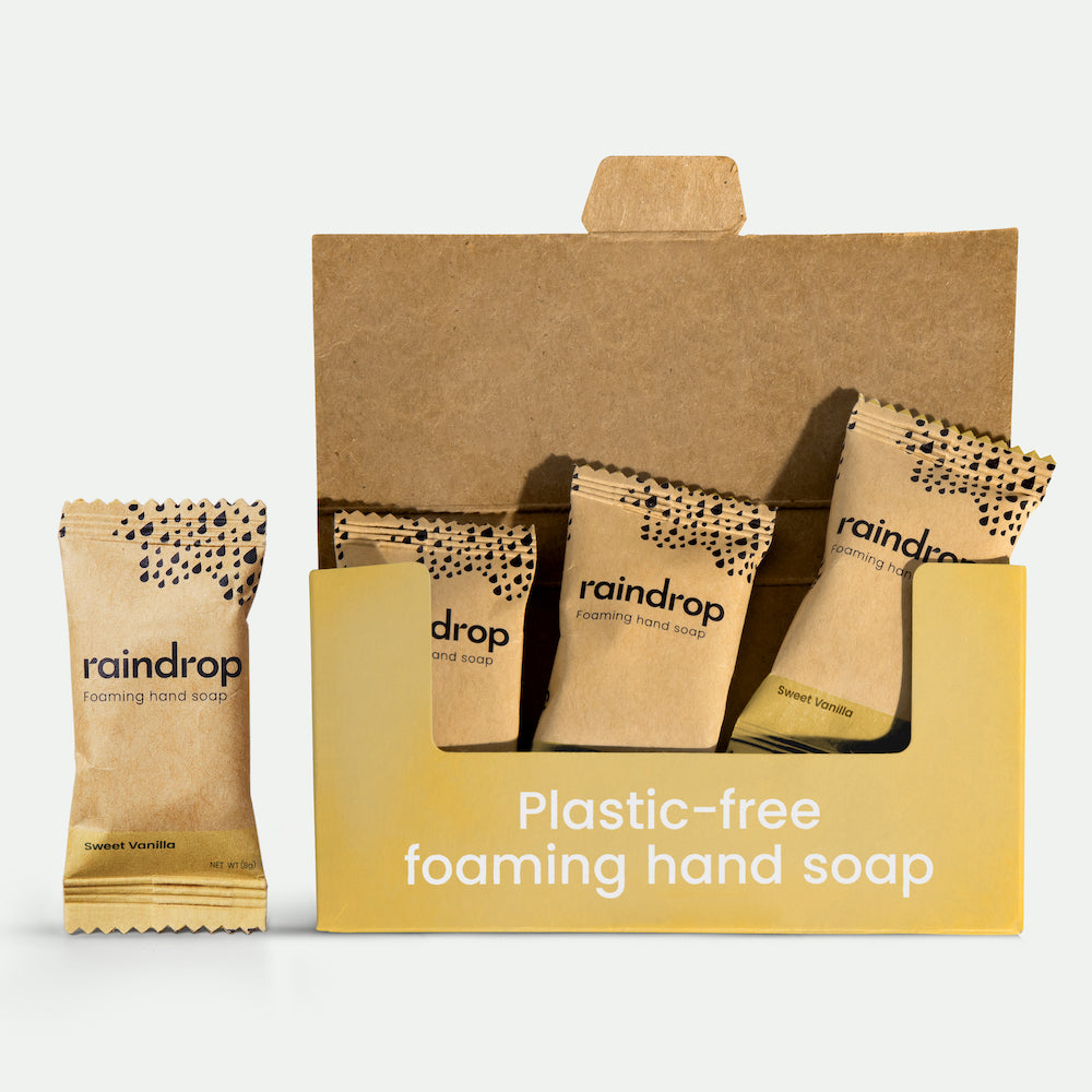 Vanilla scented soap refills with sustainable packaging