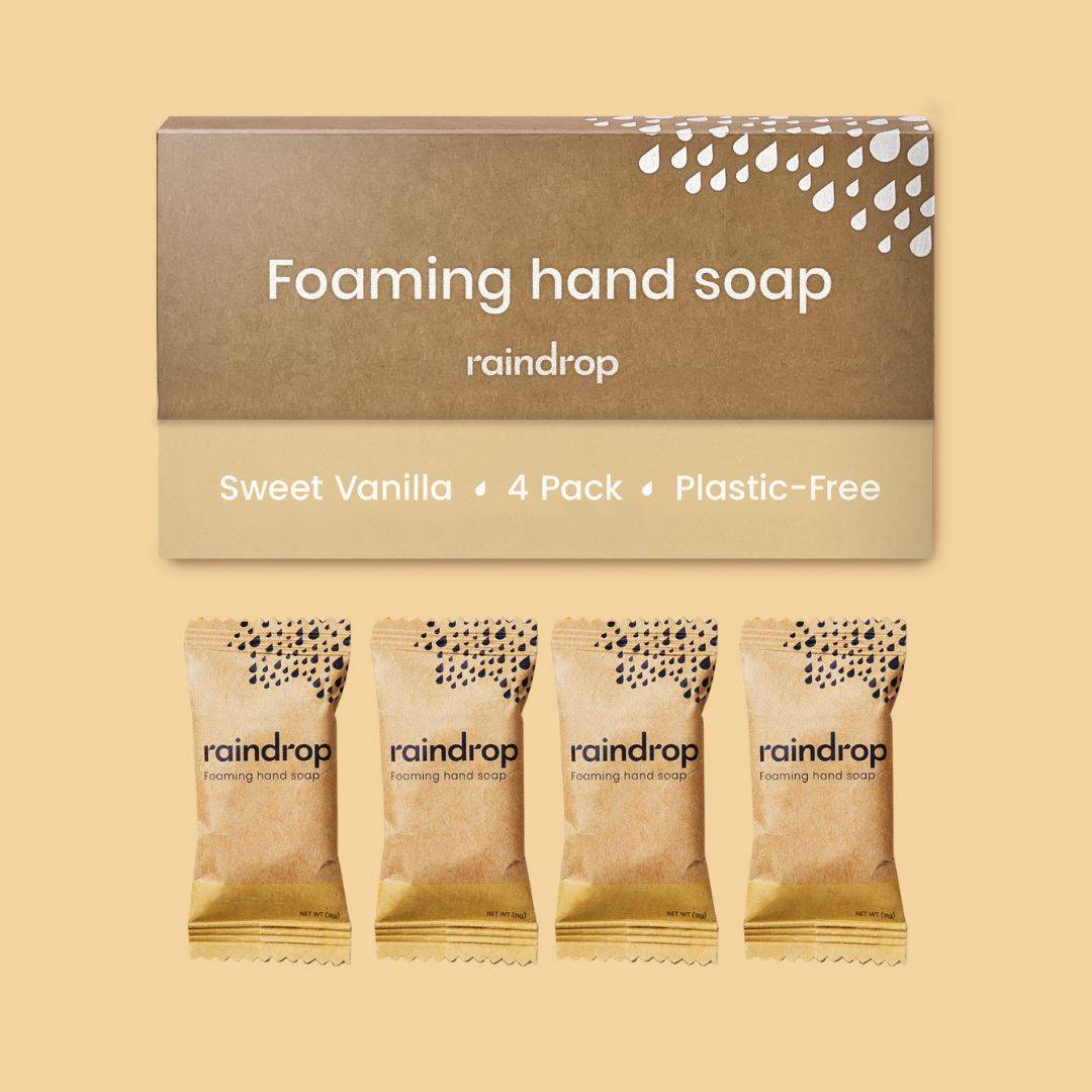 Foaming soap refills in vanilla scent